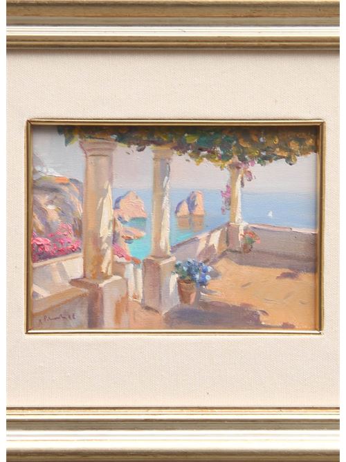 Capri pergola oil on canvas Antonio Palomba | PERGOLATO13X18